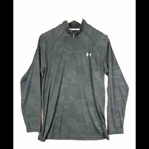 Under Armour Medium Tech Quarter Zip Pullover Black 1285095 Mens Activewear M